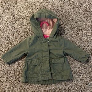Unisex Hooded Canvas Utility Jacket for Baby size 0-3 months